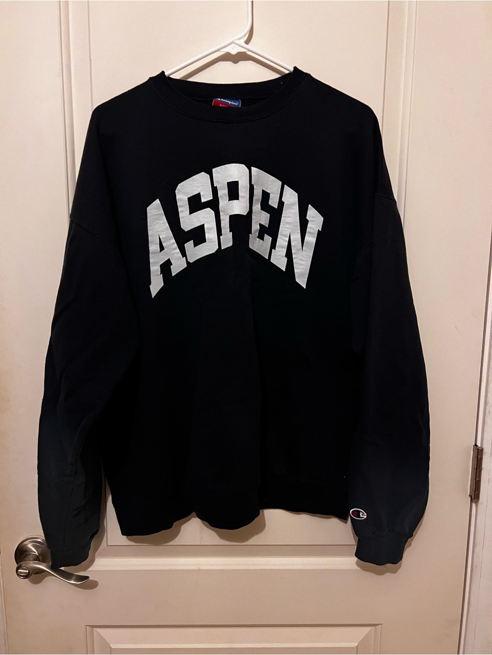 Vintage Champion Reversible Crewneck Sweatshirt with White ASPEN Print